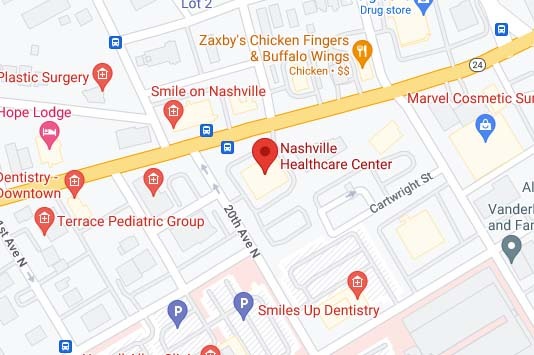 Nashville Healthcare Charlotte map