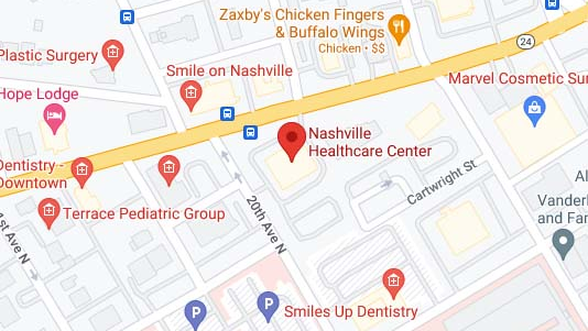 Nashville Healthcare Center Midtown map