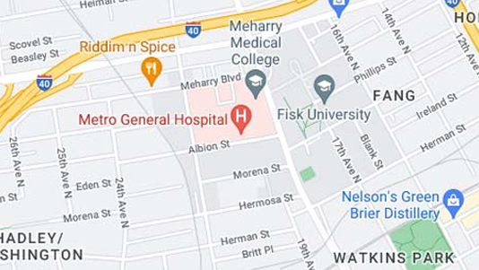 Nashville General Hospital map