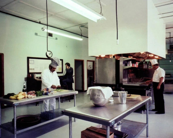 Chef Phillip Sweat, Catering Manager Gordon Humel & Jack on the phone.
