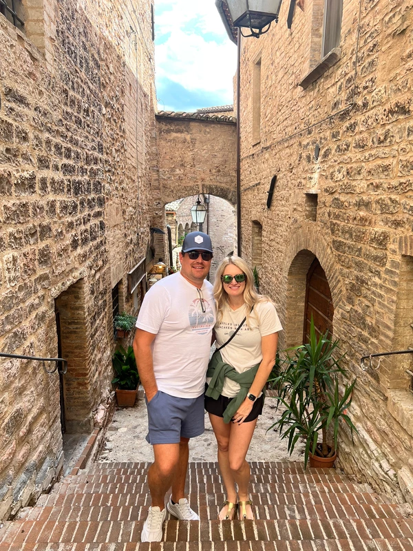 on a street in Italy.