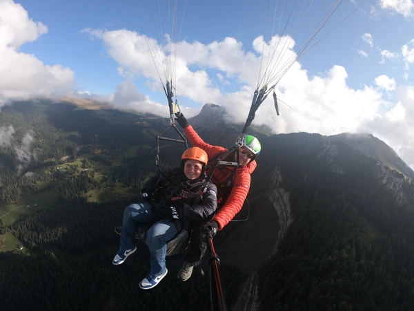 Paragliding in The Alps.
