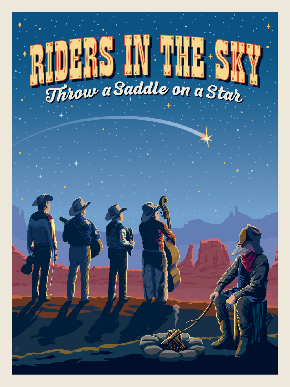 Throw a Saddle on a Star Poster