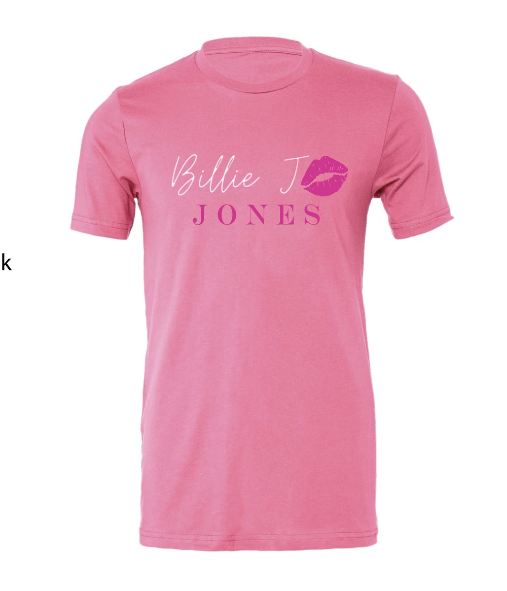 Billie Jo Jones Lips Logo T-Shirt PINK