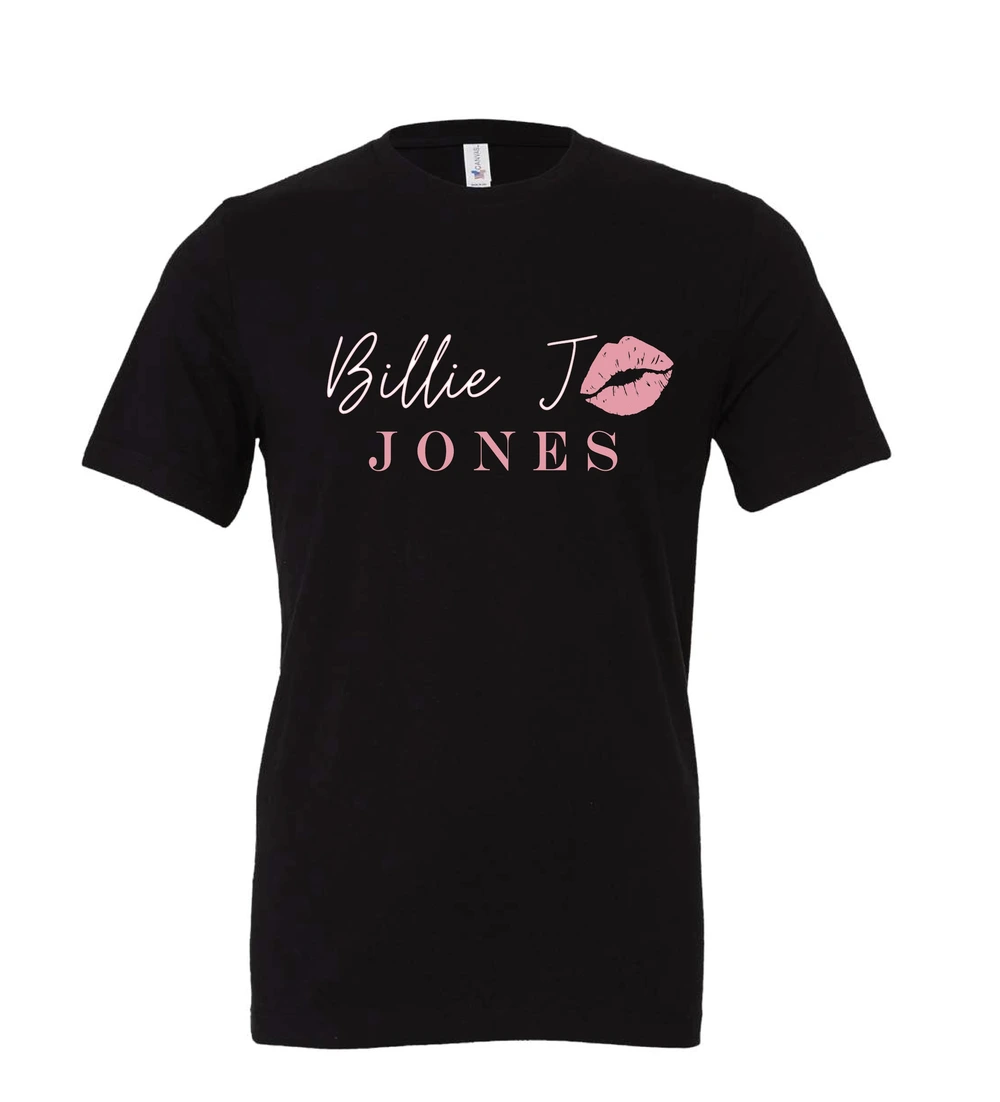 Billie Jo Jones Lips Logo T-Shirt BLACK