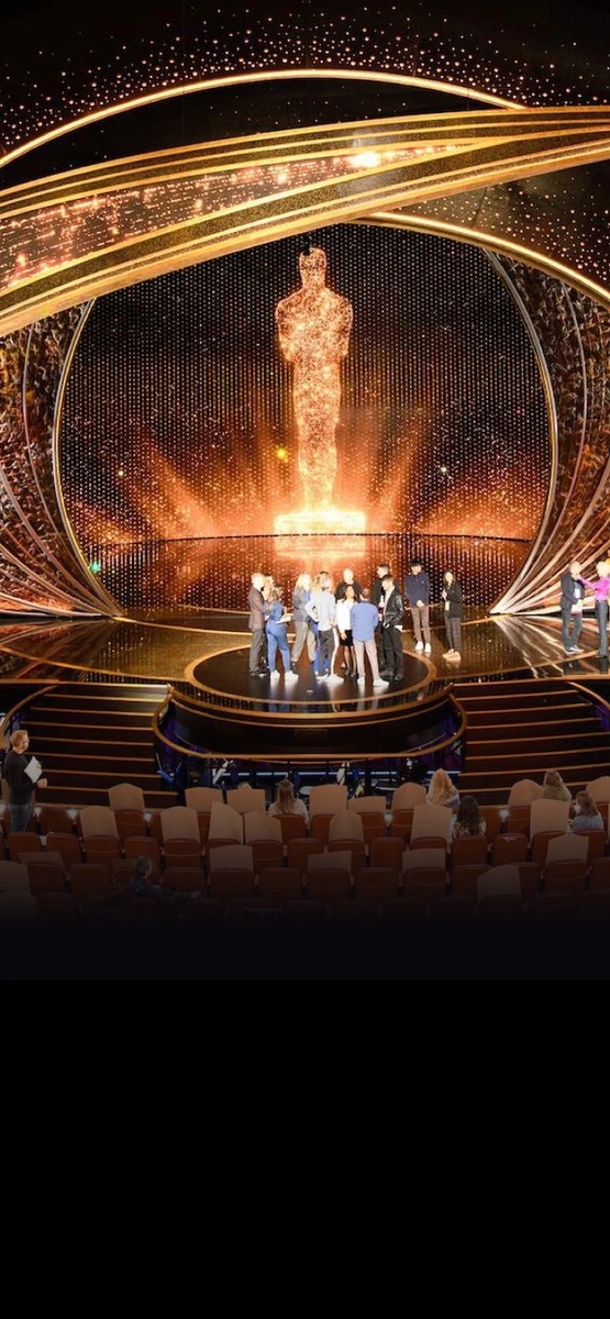 The Oscars stage setup