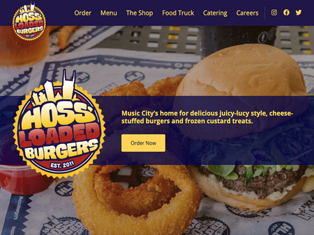 Hoss' Loaded Burgers website