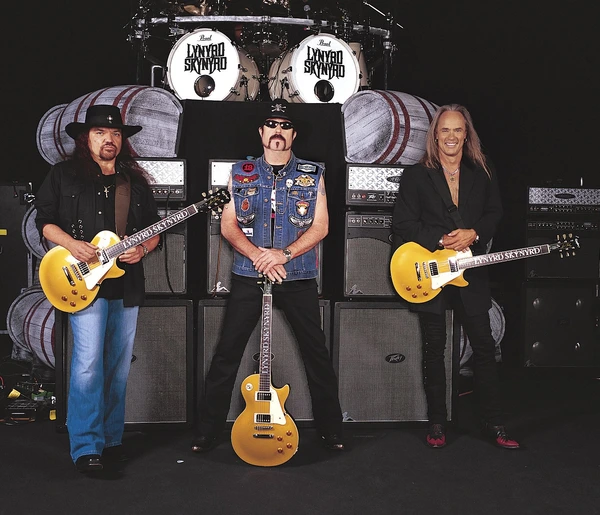 Gary Rossington, Hughie Thomasson, Rickey Medlocke of Lynyrd Skynyrd