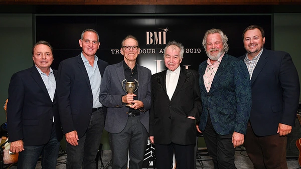 BMI’s Jody Williams and Mike O’Neill, 2019 BMI Troubadour John Hiatt, 2018 BMI Troubadour John Prine, 2015 BMI Troubadour Robert Earl Keen and BMI’s Mason Hunter