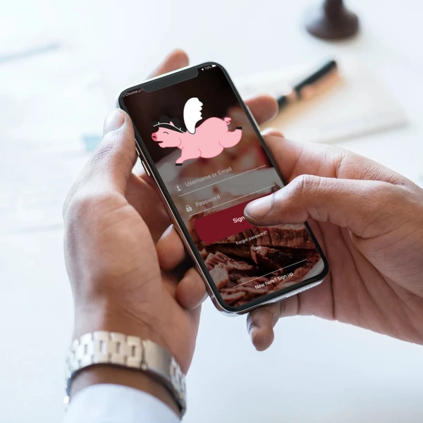 Jack's BBQ mobile app on an iphone