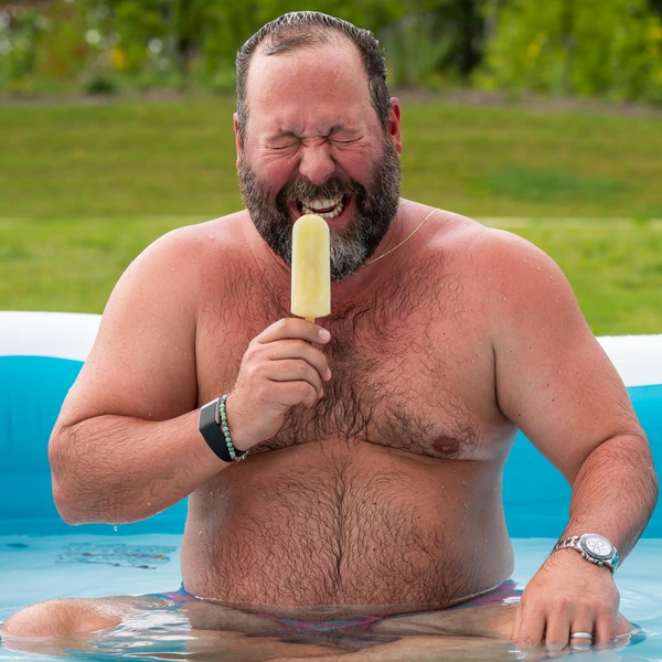 Bert Kreischer eating a posicle