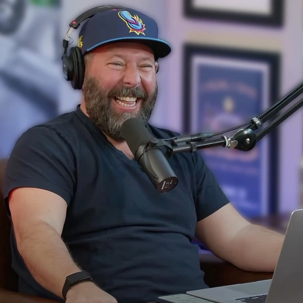 Bert Kreischer recording Open Tabs podcast