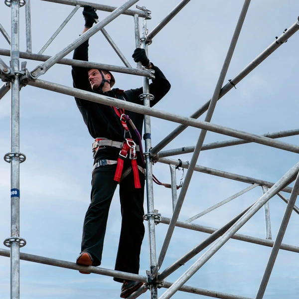 image of a man on scaffolding