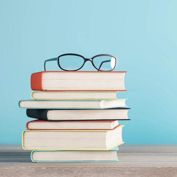 image of stacked books