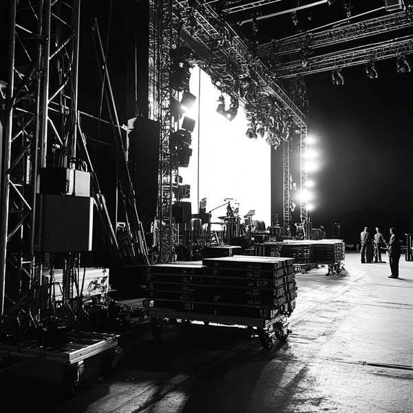 image of event stage construction