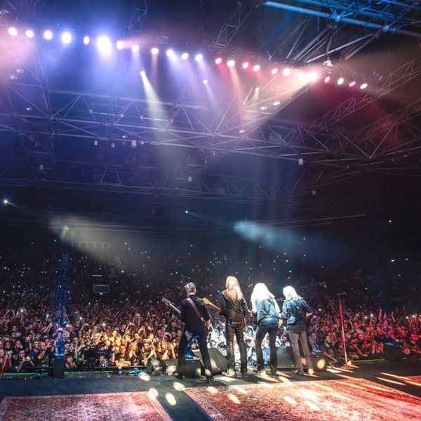 View facing the crowd